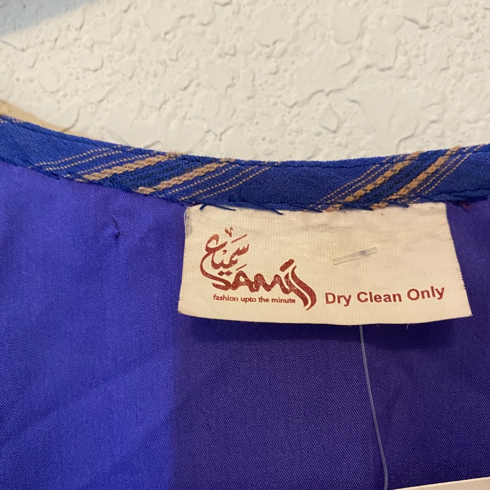 Indian Pinstriped Tunic with Embroidered Detail - Picture 2 of 5